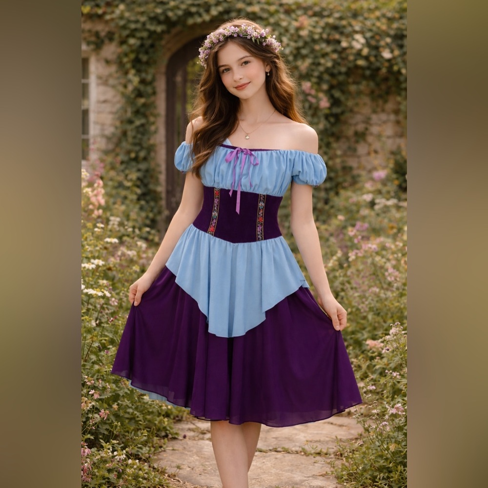 Curtain Call Costumes Size CLA Ballet Dress Blue Purple Fairycore Dance